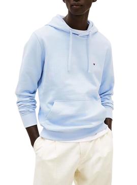 Moletom Tommy Hilfiger Essential Hoody azul para homem.