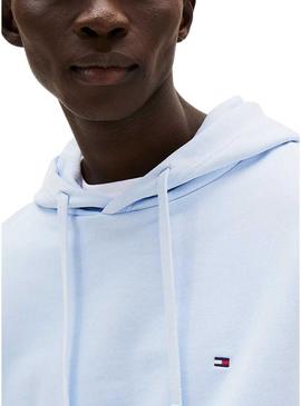 Moletom Tommy Hilfiger Essential Hoody azul para homem.