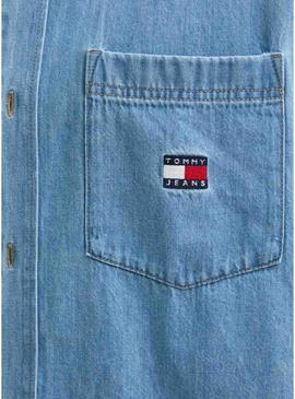 Camisa Tommy Jeans Crest Denim para homem