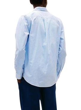 Camisa Tommy Hilfiger listras azuis para homens