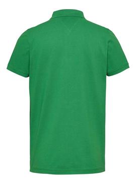  Polo Tommy Jeans Slim verde para homem.