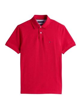 Camisa polo vermelha Tommy Hilfiger 1985 para homens.