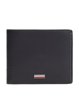 Carteira Tommy Hilfiger Corp azul marinho para homem.