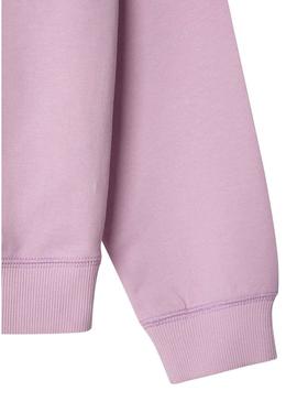 Moletom Pepe Jeans Hana crew rosa para menina.