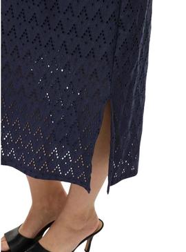Vestido Vila Vimalina azul marinho para mulher