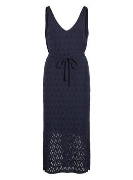 Vestido Vila Vimalina azul marinho para mulher
