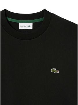 Moletom Lacoste preto com logo para homem.