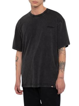 Camiseta Dickies Plentywood preta para homem.