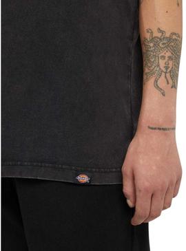Camiseta Dickies Plentywood preta para homem.