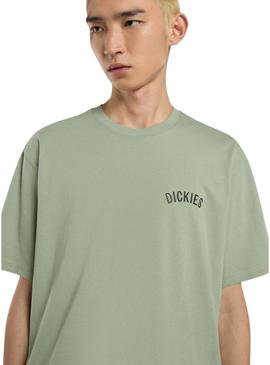 Camiseta Dickies Snake verde para homem.