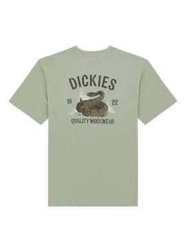 Camiseta Dickies Snake verde para homem.