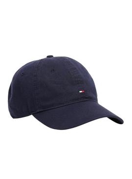 Boné Tommy Hilfiger Flag azul marinho para homem.