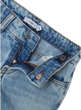   Bermuda Name it Rose regular denim para menina.