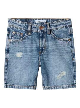 Bermuda Name It Silas Loose denim para crianças.