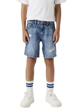 Bermuda Name It Silas Loose denim para crianças.