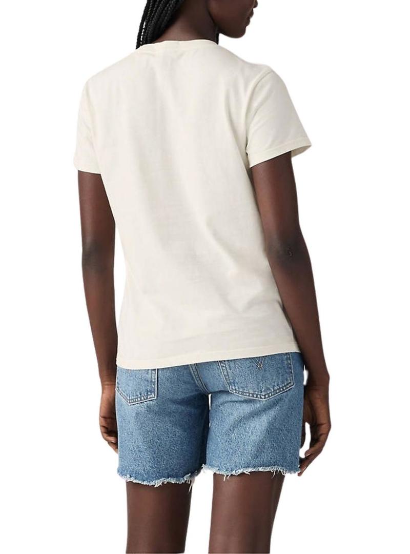 Camiseta Levis Spring branca para mulheres.