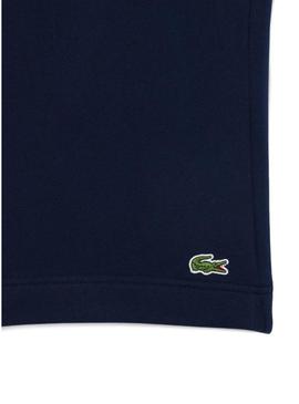 Calça de jogging curta Lacoste azul marinho para homem.