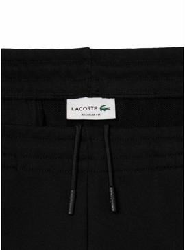 Short Lacoste Jogger preto para homem.