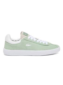 Tênis Lacoste Baseshot verde para homem.