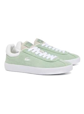 Tênis Lacoste Baseshot verde para homem.