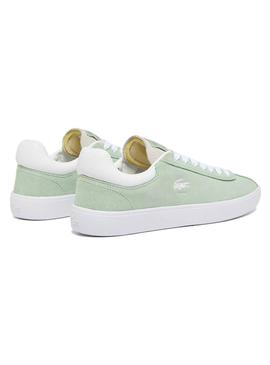 Tênis Lacoste Baseshot verde para homem.