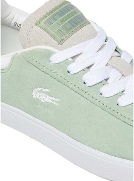 Tênis Lacoste Baseshot verde para homem.