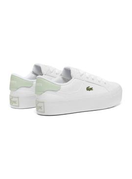 Sapatilhas Lacoste Ziane branco e verde para mulher