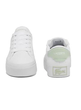 Sapatilhas Lacoste Ziane branco e verde para mulher