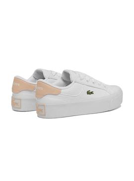 Sapatilhas Lacoste Ziane branco e rosa para mulher