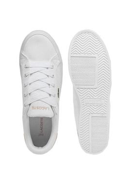 Sapatilhas Lacoste Ziane branco e rosa para mulher