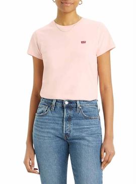 Camiseta Levis Perfect Tee rosa para mulher