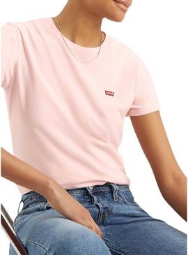 Camiseta Levis Perfect Tee rosa para mulher