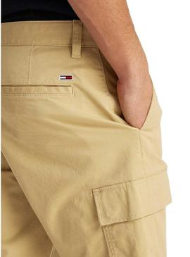 Bermudas Tommy Jeans Scanton Cargo bege para homens