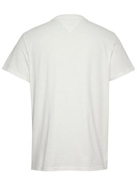 Camiseta Tommy Jeans Graphic branca para homens.