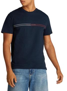 Camiseta Tommy Jeans Graphic azul marinho para homem