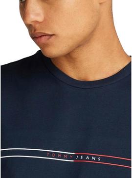Camiseta Tommy Jeans Graphic azul marinho para homem