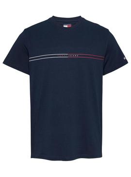 Camiseta Tommy Jeans Graphic azul marinho para homem