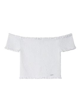 Top Pepe Jeans Marian branco para menina