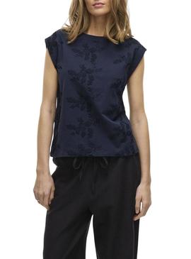 Camisa Vila Vinayla azul marino para mujer.