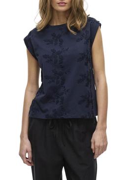 Camisa Vila Vinayla azul marino para mujer.