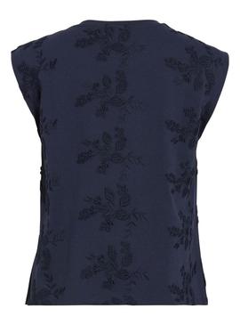 Camisa Vila Vinayla azul marino para mujer.