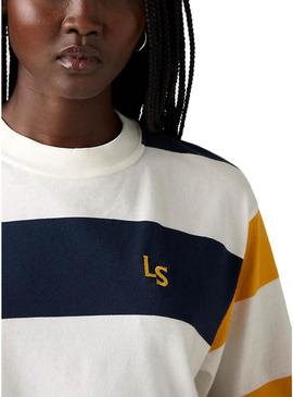Camiseta Levis Rugby multicolor para mulher.