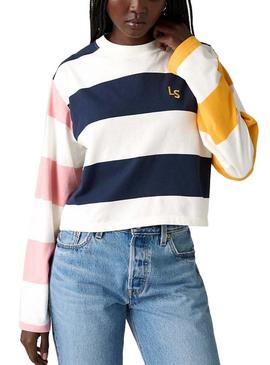 Camiseta Levis Rugby multicolor para mulher.