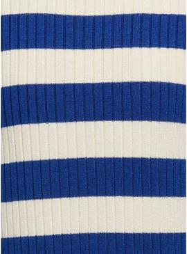 Top Only Kogkarol listrado azul e branco para menina