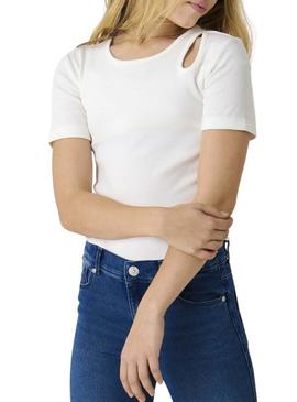 Camiseta Only Kognessa branca para menina.