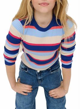 Top Only Kids Kogkarol Listras Multicolor para menina
