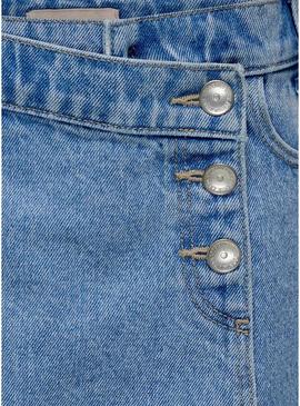 Saia Calça Only Kids Jenny Denim azul menina