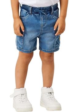 Bermudas Name It Ben Baggy denim azul para menina.