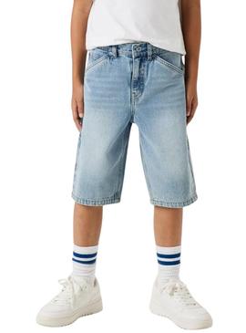  Bermudas Name It Ryan em jeans azul para crianças.