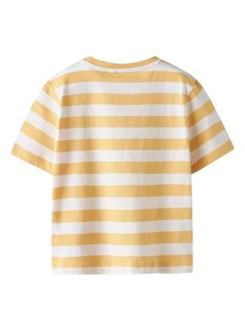 Camisola Name It Fridy listras amarelas para menino.